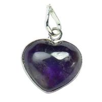 amethyst heart pendant