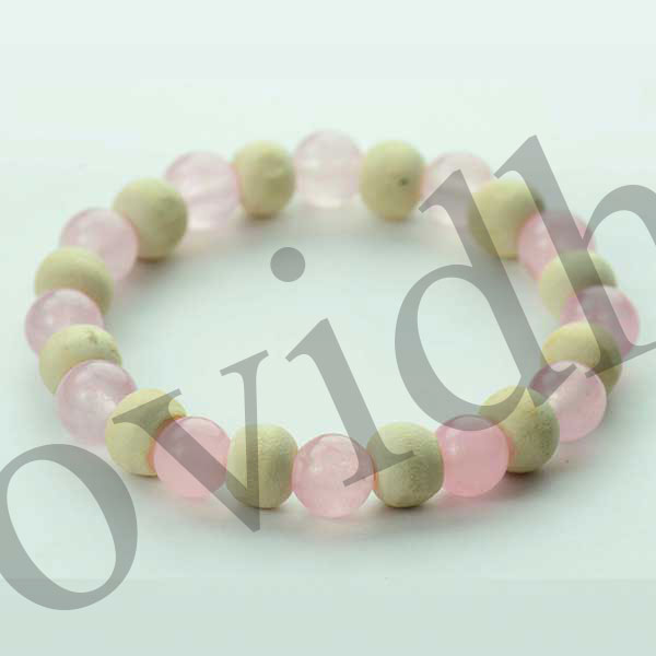 Rose quartz crystal bracelet - Genuine Gemstone Bracelet – CRYSTALS.COM