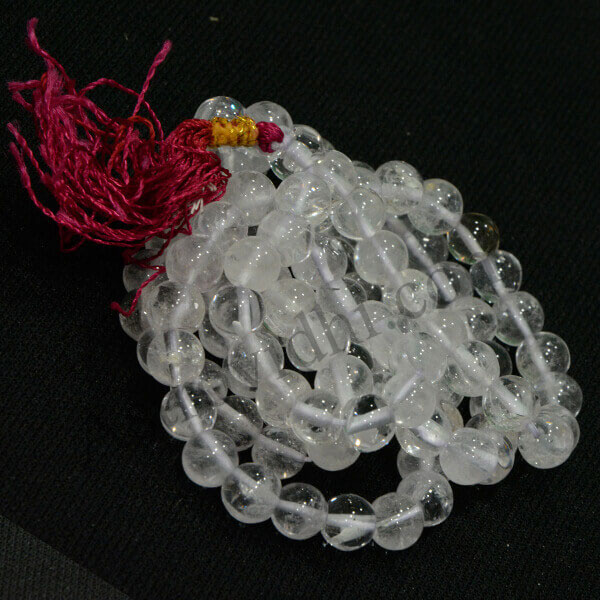 Original sphatik mala with silver deals