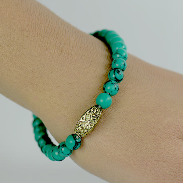 Shop Turquoise Tumbled Stone Bracelet
