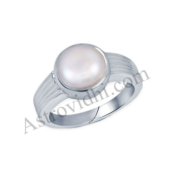 Certified Moti Ring (मोती अंगूठी) | Buy Natural Pearl Ring