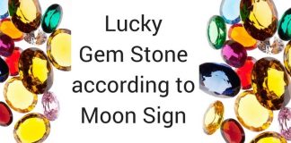 Lucky Gem Stone according to Moon Sign