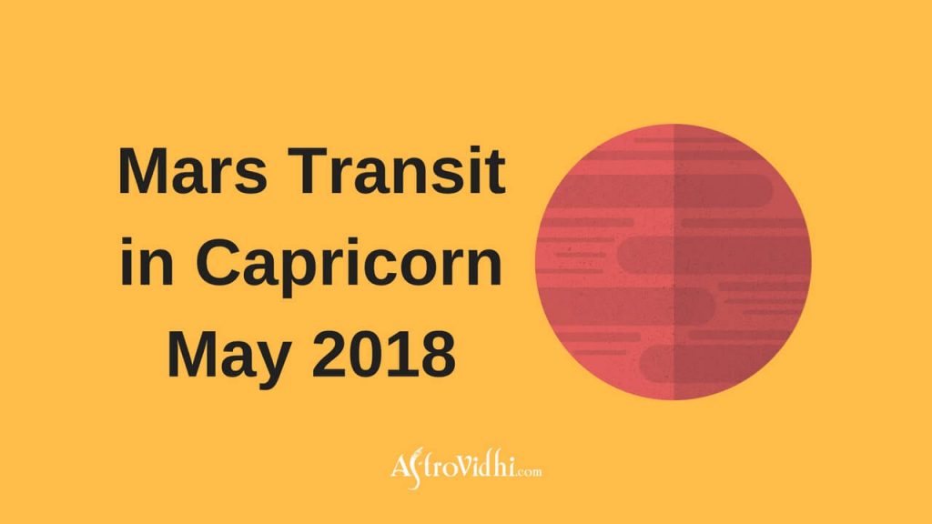 Mars Transit in Capricorn May 2018